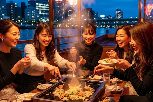 もんじゃ屋形船の船上での楽しみ方